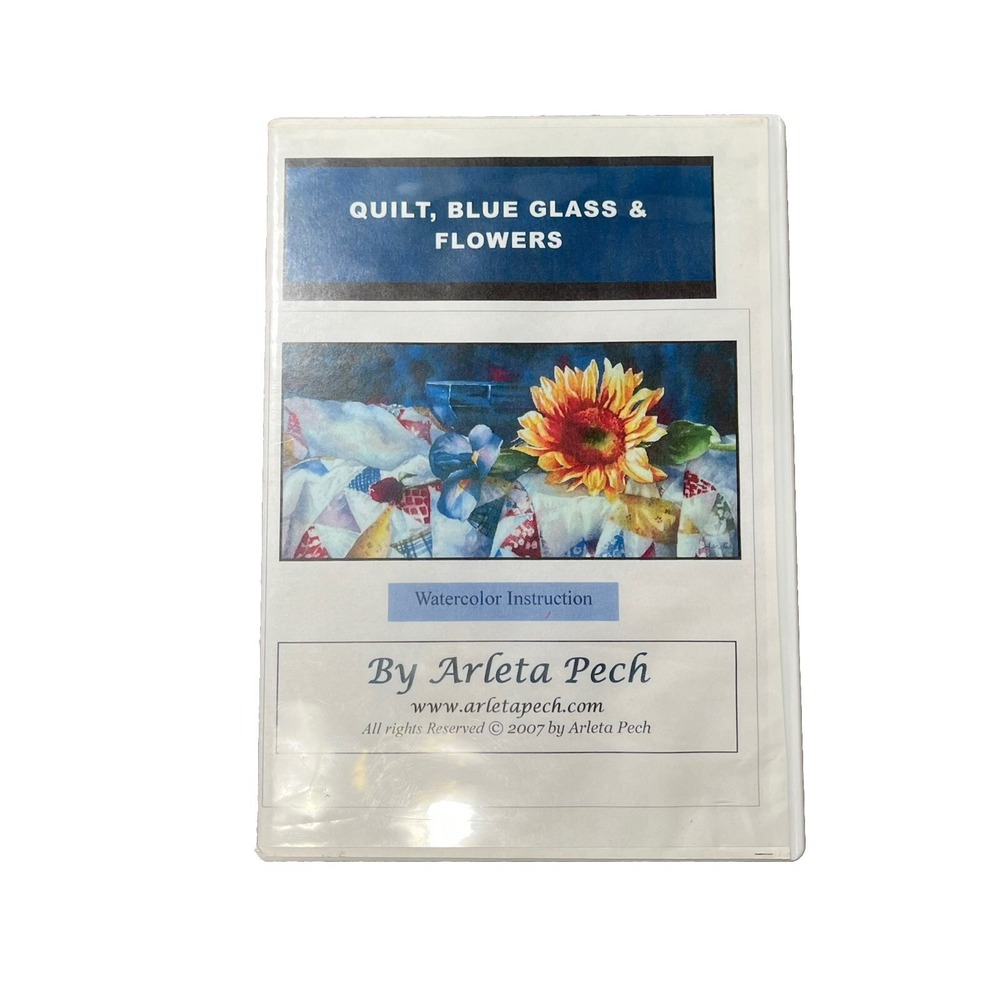 ARLETA PECH Quilt, Blue Grass & Flowers Watercolor Painting Instructional DVD